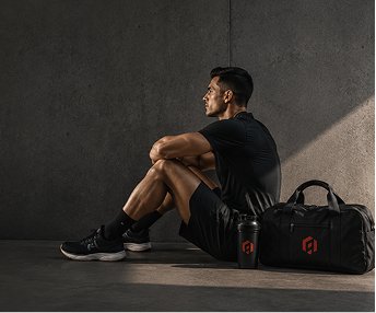 NineFit customer with gear bag